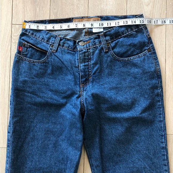 Y2K Mudd Flare Bell Bottom Floral Patch Jeans Size 11 - Picture 3 of 16